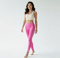 Unstoppable Pink Full-Length High-Waist Yoga Pants | BELVYNN